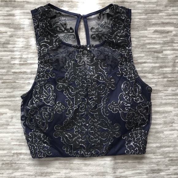 Two Piece Embellished Long Prom / Homecoming Dress - Picture 3 of 8